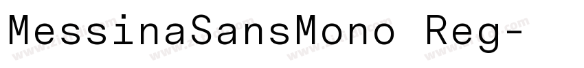 MessinaSansMono Reg字体转换